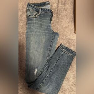 Old Navy Blue Skinny Jeans with Vintage Fading